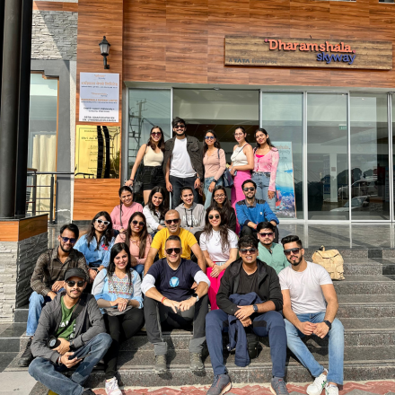 Employees participating in team events and workplace activities at FinEdge