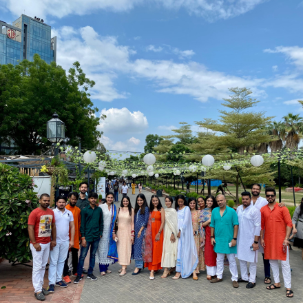 Employees participating in team events and workplace activities at FinEdge